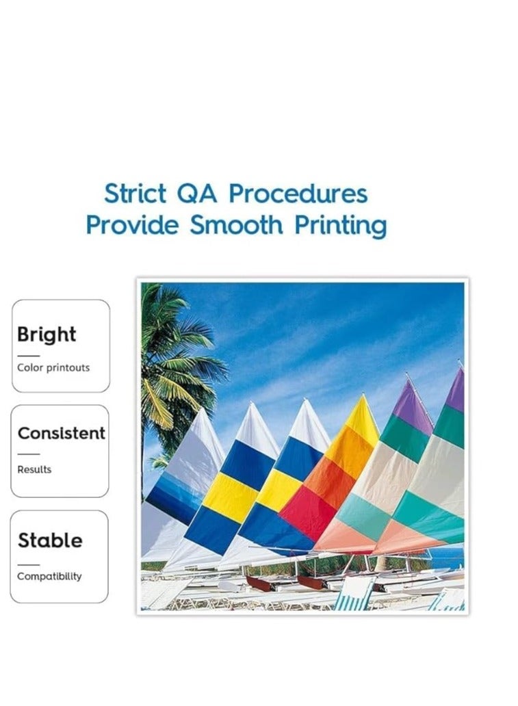 Terabyte 673 INK SET  for EcoTank for EPSON Pack of 6 (M C Y LC L,M BK) for Printer L800 L805 L810 L850 L1800 - Image 3