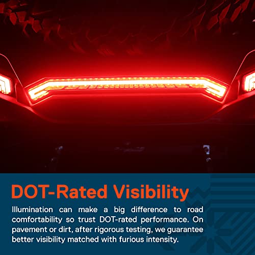 ONLINE LED STORE TRUE MODS LED 3rd Brake Center Tail Light for Polaris RZR XP 1000 Turbo Sportsman 1000 XP 2019 2020 2021 2022 UTV [Thunder Design] [DOT-Rated] - Smoked - Image 4