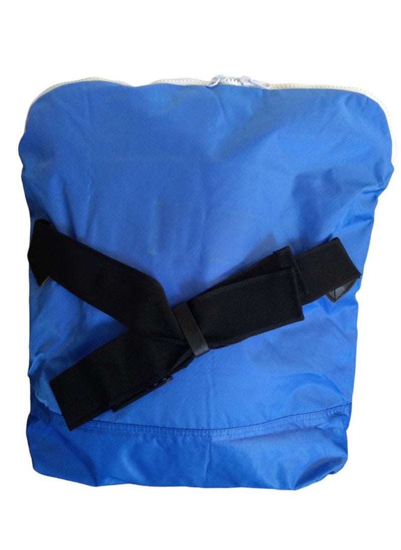 Generic - Multi-pocket bag with two zipper closure, school & messenger bag - Blue - Image 1