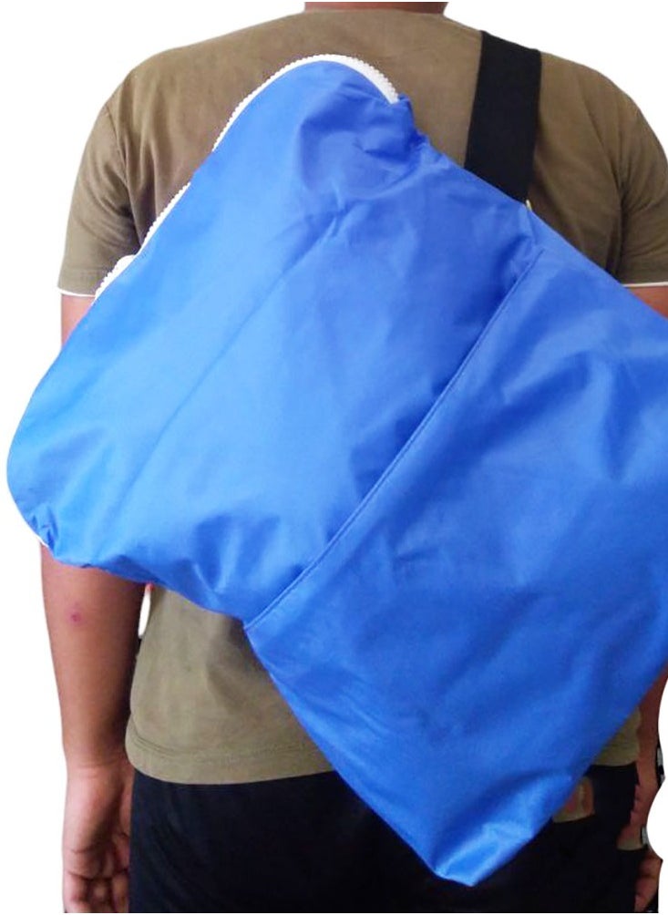 Generic - Multi-pocket bag with two zipper closure, school & messenger bag - Blue - Image 1