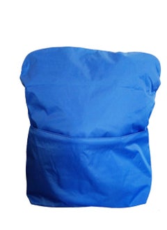 Multi-pocket bag with two zipper closure, school & messenger bag - Blue