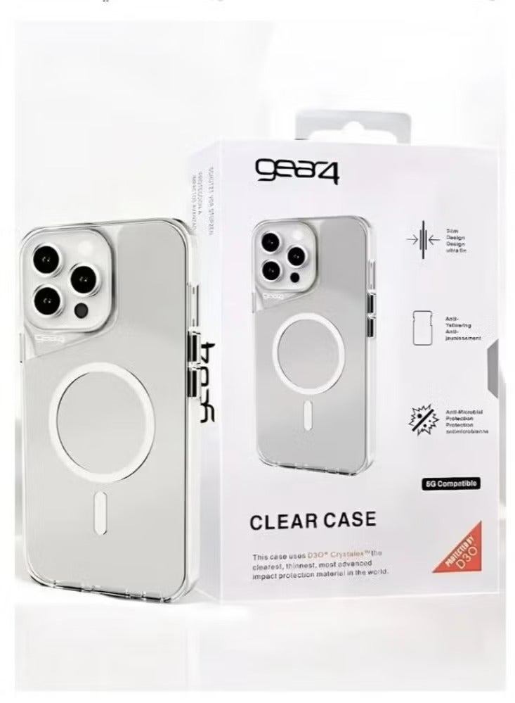 Gear4 iPhone 11 Pro Max Magsafe Cover, Strong Clear Shock-Resistant Magnetic Case for iPhone 11 Pro Max Protrusion Around Camera, High-Clarity Cover for iPhone 11 Pro Max - Image 1