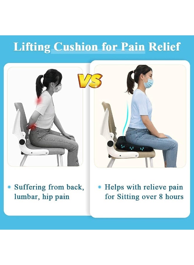 AOSSA Hemorrhoid Cushion Donut Seat Pillow for Sciatica Postpartum Back Pain Relief Orthopedic Doughnut Seat Cushion for Sitting Sleeping Pressure Sores Medical Recovery - Image 3