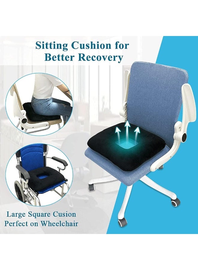 AOSSA Hemorrhoid Cushion Donut Seat Pillow for Sciatica Postpartum Back Pain Relief Orthopedic Doughnut Seat Cushion for Sitting Sleeping Pressure Sores Medical Recovery - Image 4