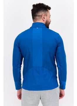 Brooks Men Sportswear Fit Long Sleeve Running Jacket, Teal Blue  - Image 4