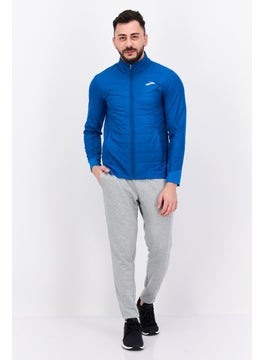 Brooks Men Sportswear Fit Long Sleeve Running Jacket, Teal Blue  - Image 2