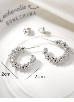 YUCCA New Fashion Rhinestone Design Decorative Earrings Daily Use  - Image 2