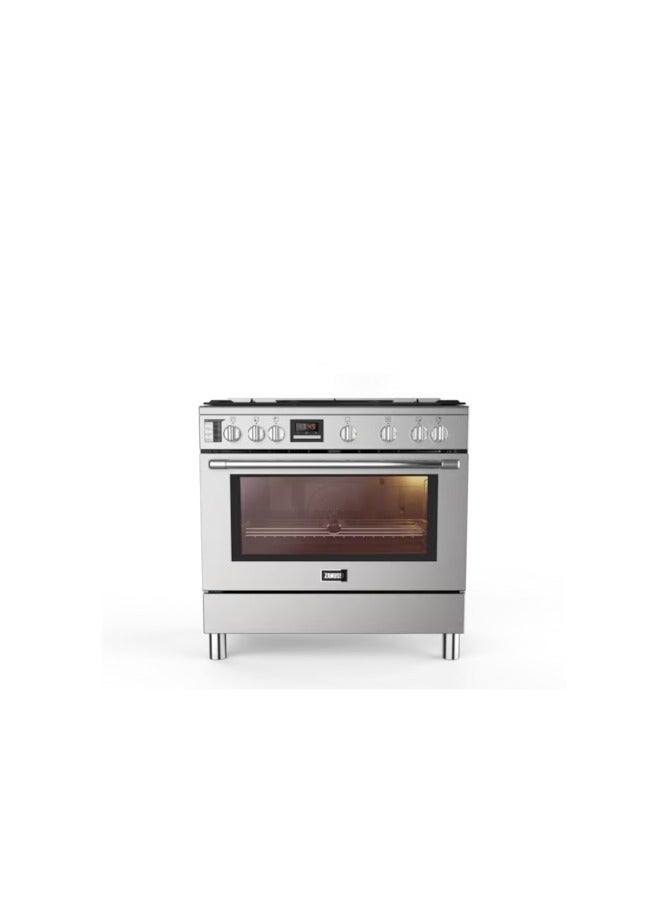 Zanussi Taste Max Cooker,air fry 90 cm,Silver -ZCG97326XA