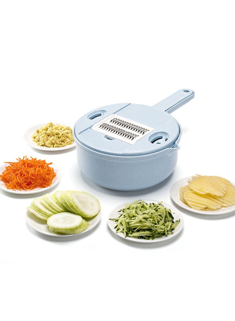 نيبمينينت قطاعة ومبشرة متعددة الوظائف للفواكه والخضراوات أزرق 26.5x9.2x18.3سم - Image 1