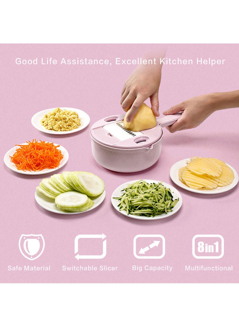 نيبمينينت قطاعة ومبشرة متعددة الوظائف للفواكه والخضراوات أزرق 26.5x9.2x18.3سم - Image 3