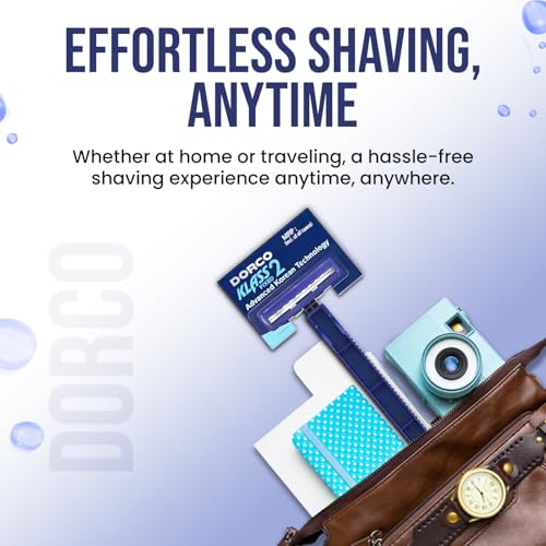 Dorco TD708 Disposable Shaving Razors for Men | Twin blade technology | Razor with Long Handle with Lubrastrip | Easy to carry | Smooth Save | Pack of 24 - Image 5