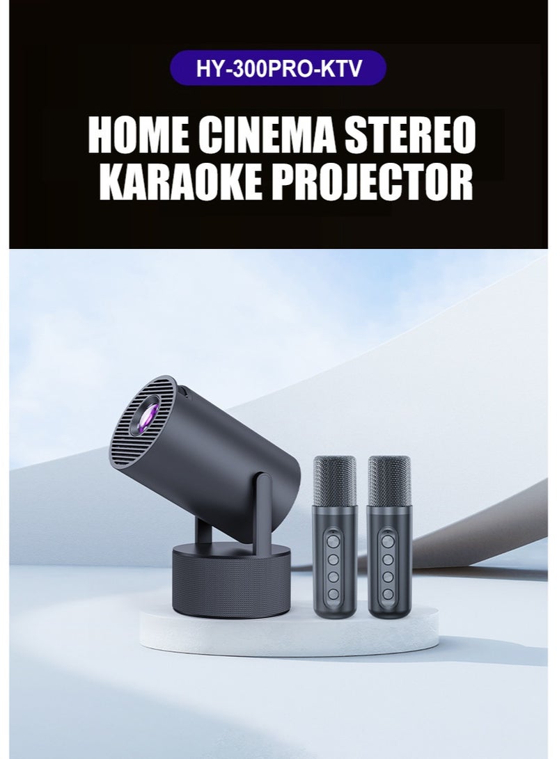 General Smart Projector Home Cinema Stereo Karaoke Portable Projector Dual Band WiFi6 +BT5.0 Module Rotates 180° Manual focus and Automatic Keystone Correction Technology  - Image 3