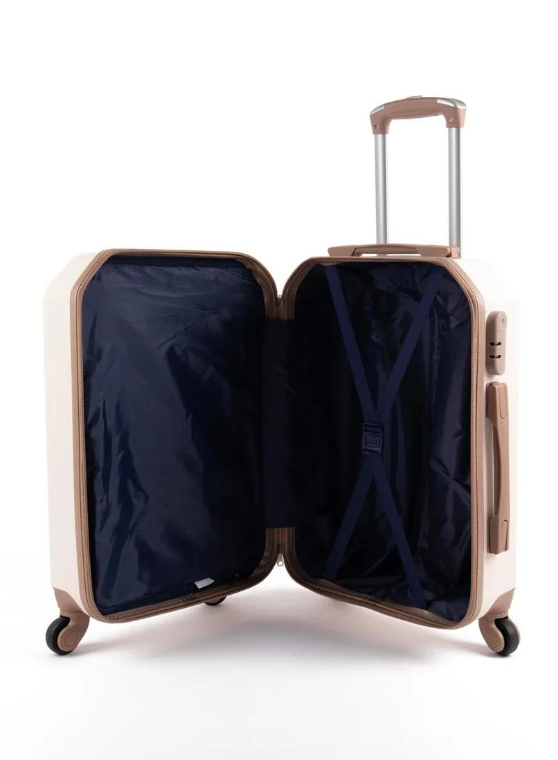 LIMRA luggage set 5 pieces travel bags with a distinctive design from limra beige/gold
