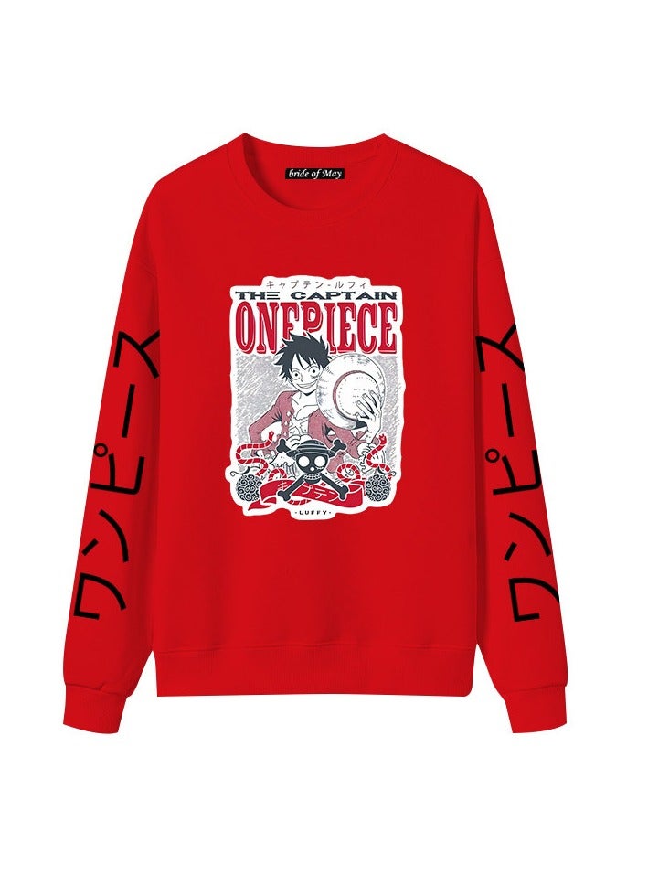 KUYING New One Piece Printed Casual Round Neck Hoodie  - Image 1