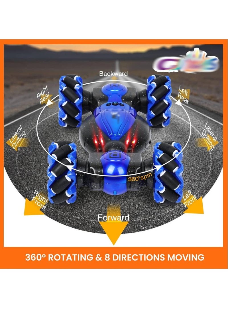 جينيكست إكستريم كروسلاندر، سيارة مضيئة تعمل بالتحكم عن بعد لجميع التضاريس، جهاز تحكم عن بعد بسوار، قابلة لإعادة الشحن، لعبة حركة إلكترونية، أسود/أزرق، RC49 - Image 3