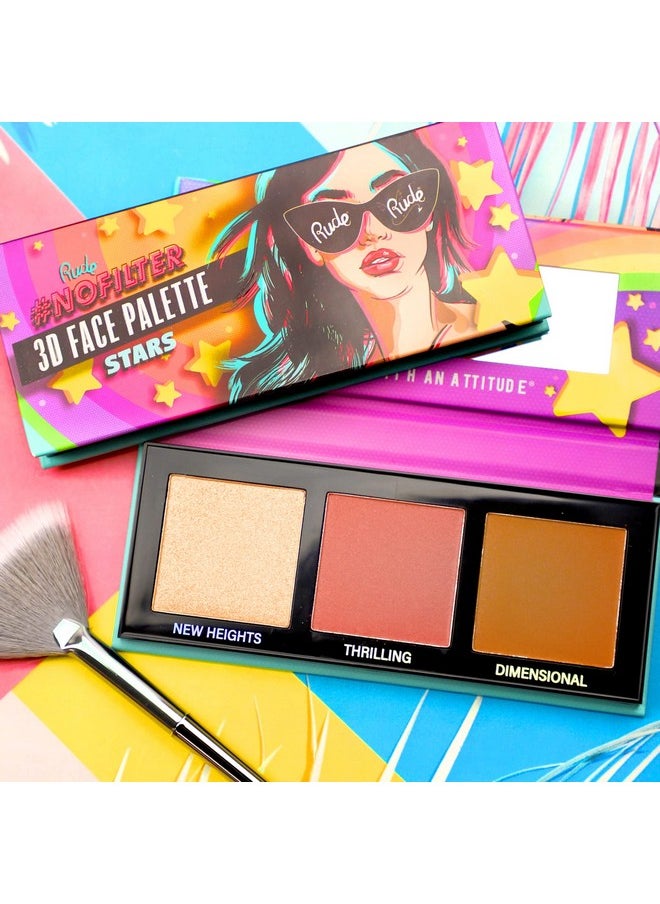Rude - Cosmetics Nofilter 3D Face Palette - Stars - Image 1