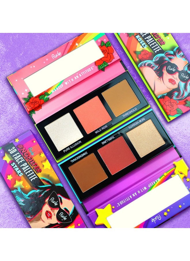 Rude - Cosmetics Nofilter 3D Face Palette - Stars - Image 1