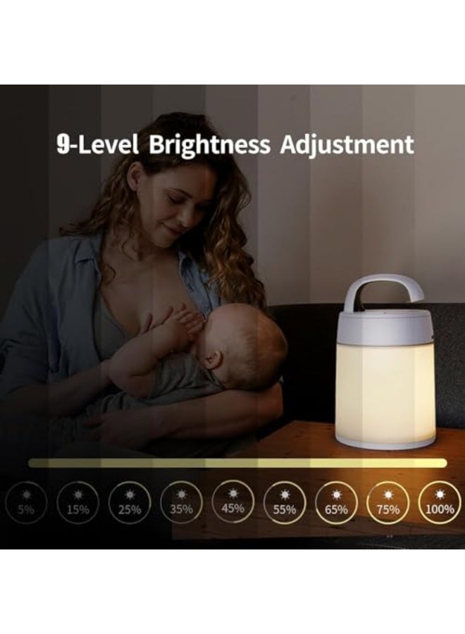 LinJie Bedside Table Lamp,Night Light for Kids,LED Touch Sensor Baby Night Light for Breastfeeding and Sleep Aid, Rechargeable Portable Night Light for Bedroom/Kid's Room/Hallways - Image 2