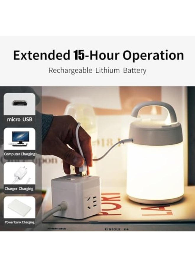 LinJie Bedside Table Lamp,Night Light for Kids,LED Touch Sensor Baby Night Light for Breastfeeding and Sleep Aid, Rechargeable Portable Night Light for Bedroom/Kid's Room/Hallways - Image 4