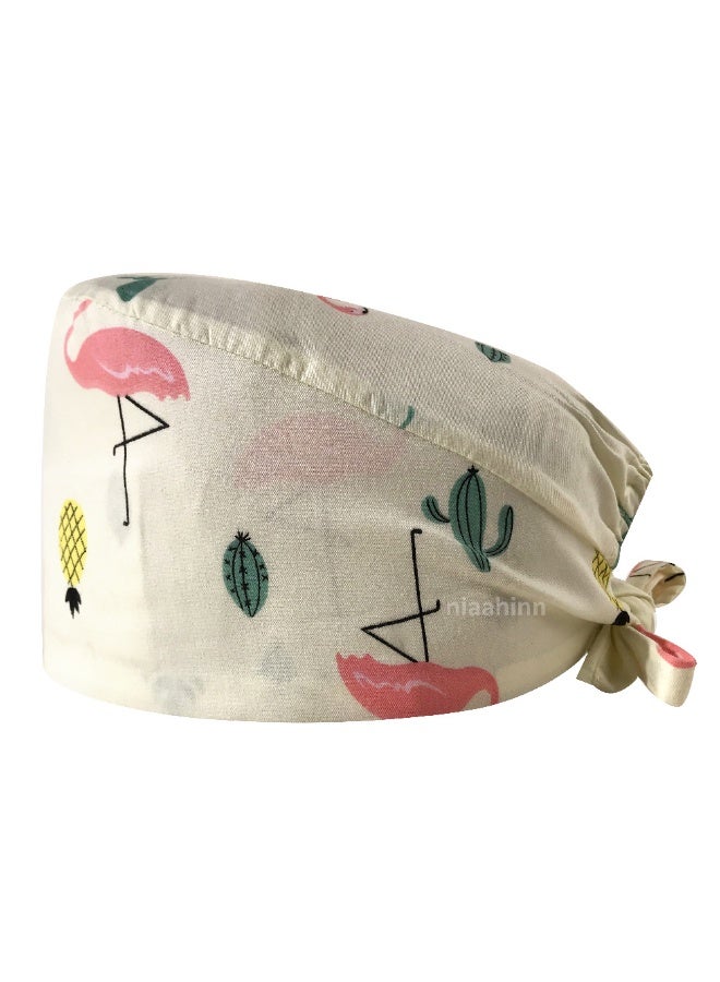 NIBEMINENT Scrubs Cap  Cotton Print Surgery Scrub Hats Nurse Caps Medical Accessories Beauty Salon Pet Shop Lab Work Hat Chef Hat