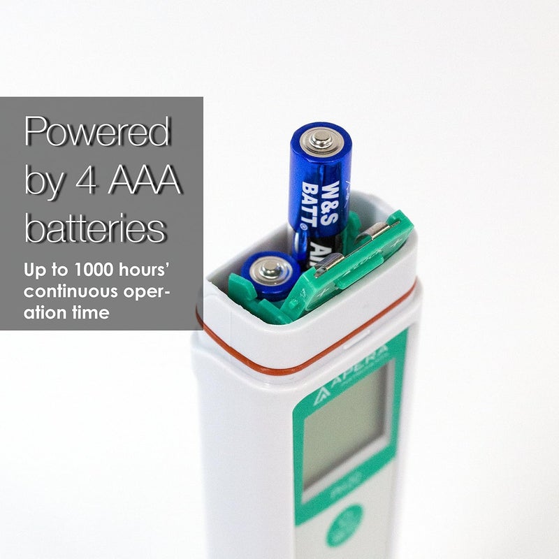 Apera Instruments Value Series EC20 Conductivity (EC) Pocket Tester Kit, ±1% F.S Accuracy in 0 to 20 mS/cm, BPB Sensor - Image 5
