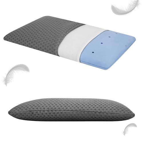 Dormyo 2.5 Inch Height Memory Foam Pillow for Neck Pain and Shoulder Pain - Orthopedic Gel Infused Memory Foam Soft Pillows for Sleeping - Pack of 1 Luxe - Image 1