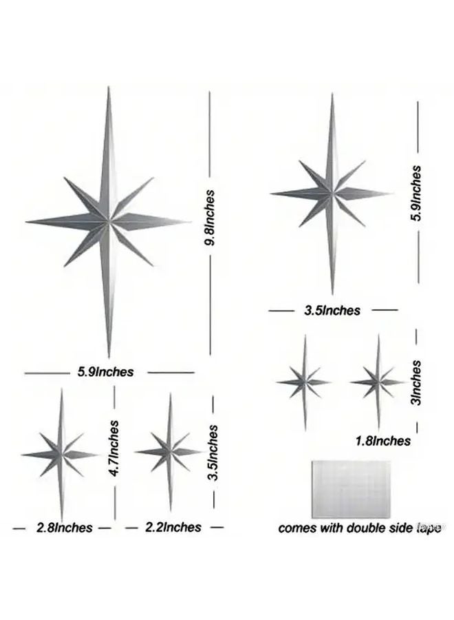 Golden Christmas Star Wall Decor Large Octagonal Hanging Ornament Indoor Outdoor Holiday Decoration - Image 2