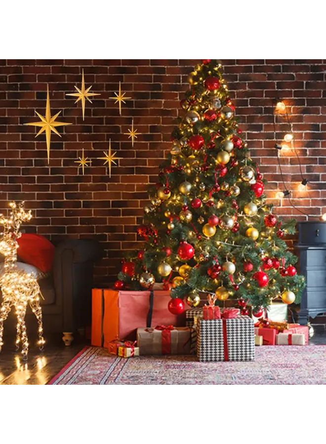 Golden Christmas Star Wall Decor Large Octagonal Hanging Ornament Indoor Outdoor Holiday Decoration - Image 3