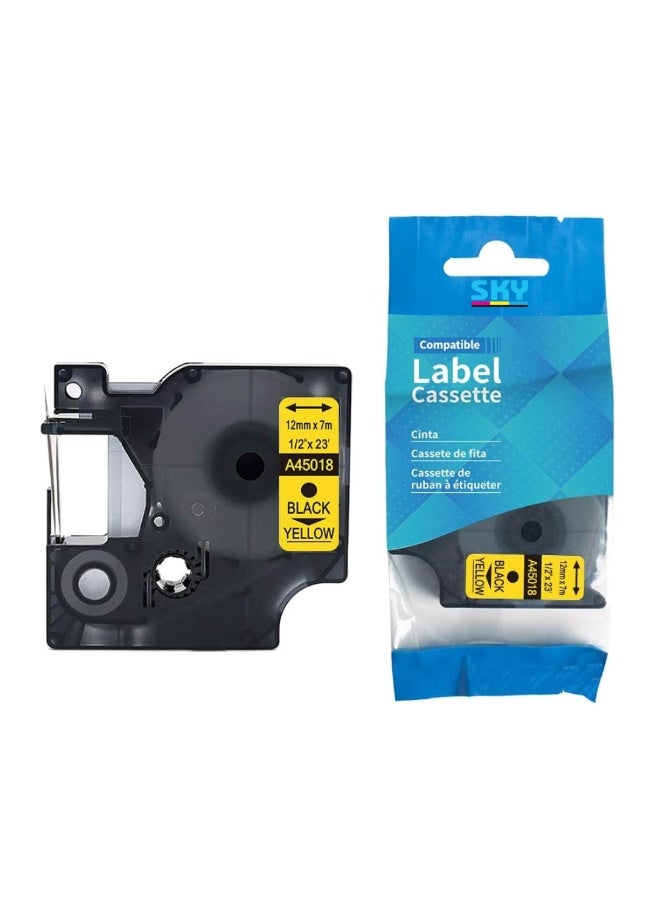 12mm Black on Yellow D1 tape for Dymo LM 160 210D 500TS 280 360D PnP Label Makers