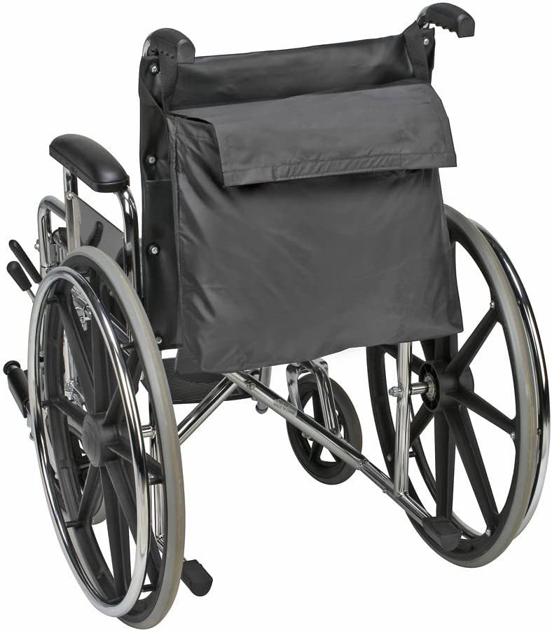 DMI Wheelchair Bag Provides Storage on Wheelchairs and Transport Chairs for Elderly and Disabled, FSA HSA Eligible, Straps for Quick and Easy Install, Black - Image 4
