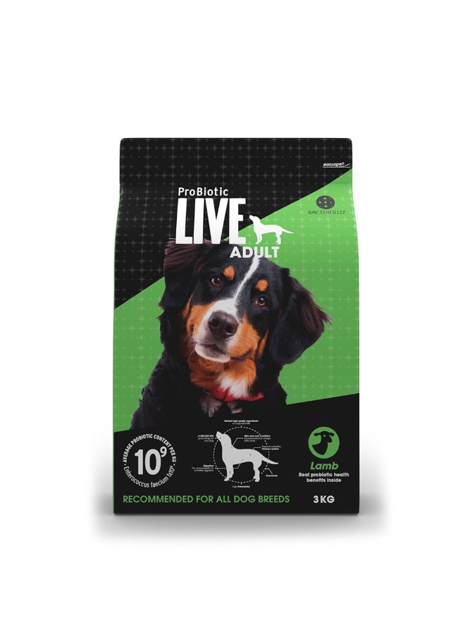 ProBiotic Live Dog Adult Lamb & Rice - 3 Kg