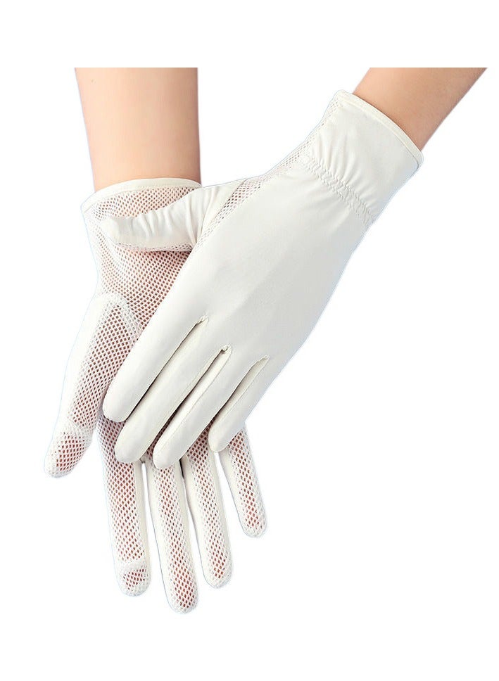 Women Summer UV Protection Gloves Openable Finger Sunblock Driving Gloves Touchscreen Mittens - Image 2