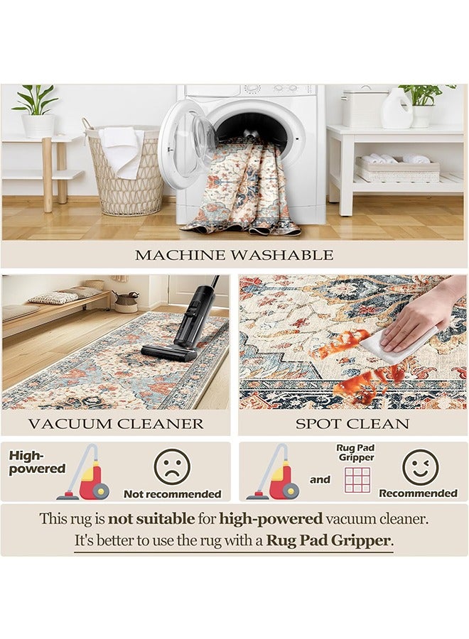 JCB CHIC سجاد منطقة غرفة المعيشة ， سجاد منطقة قابل للغسل 150 × 200 سم غير قابل للانزلاق حديث وناعم تجريدي ناعم لغرفة المعيشة مدخل غرفة النوم، نقش مطبوع - Image 5