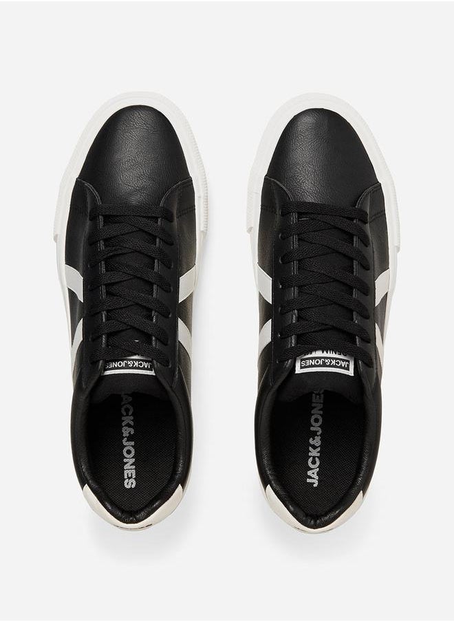 JACK & JONES Panelled Stripe Lace Up Sneakers  - Image 3