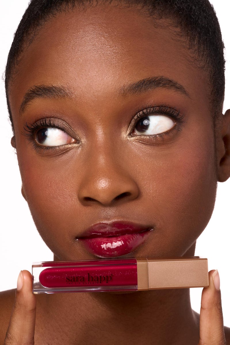 Sara Happ Wild Berry Slip Luxe Gloss with Subtle Shimmer - High-Impact Shine & Long-Lasting Wear, Nourish, Hydrate, and Heal Your Lips, 0.21 fl. oz. - Image 4