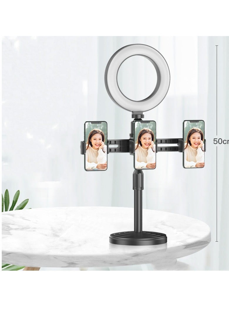 EBMINI Tiktok anchor takes photos with goods on multi stand desktop disc lifting telescopic live broadcast support lazy mobile phone support - Image 1