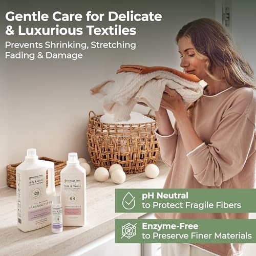 Heritage Park Laundry Essentials Heritage Park Silk & Wool Fragrance Free, Hypoallergenic, pH-Neutral Laundry Detergent - Dermatologist-tested, Sensitive Skin-Friendly, Enzyme-Free, Concentrated Up to 128 loads (64 fl oz) - Image 2
