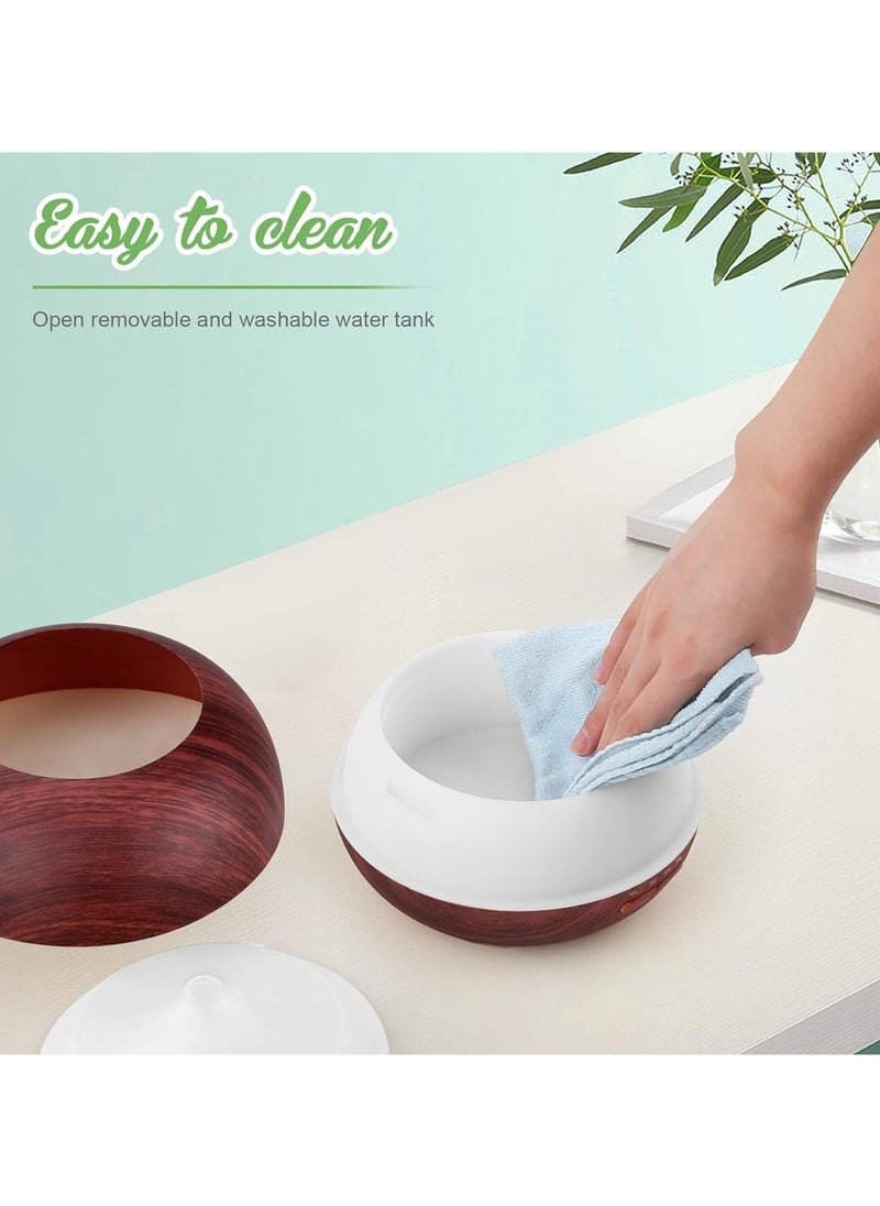 AROAQ - Essential Oil Diffuser Humidifier for Home: 400ml Aroma Air Oils Diffusers for Large Room - Ultrasonic Aromatherapy Vaporizer Cool Mist Humidifiers with LED Light for Bedroom - Image 1