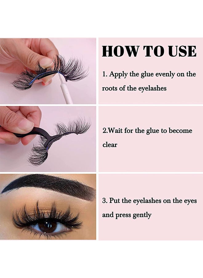 Eye Eye lash Glue Clear Lash Glue Strong Eyelash Glue for False Lashes Waterproof Eyelash Glue False Eyelashes Glue Sensitive Eyes Latex Free - Eye lash Glue and A Tweezers  - Image 5