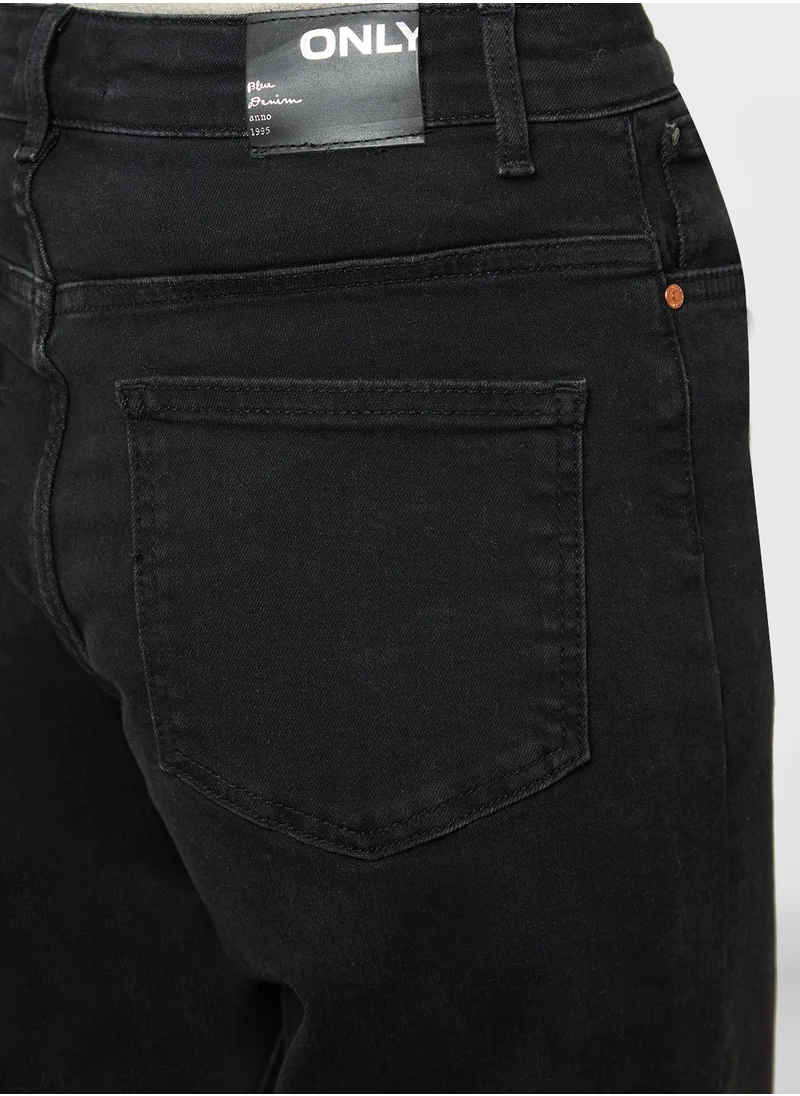 ONLY High Waisted Wide Leg Fit Jeans