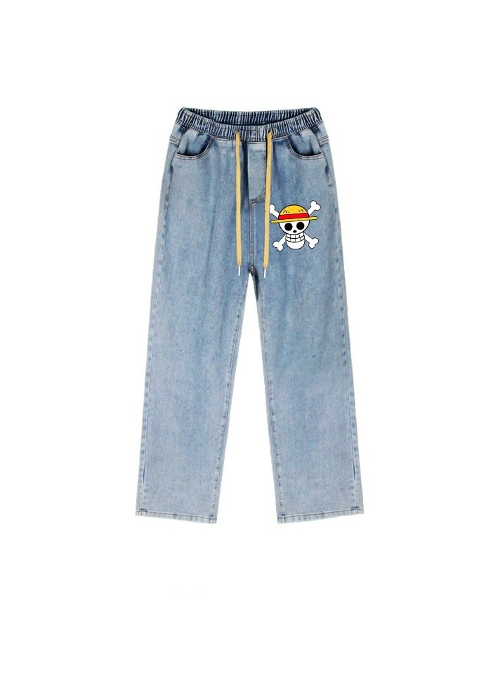 KUYING - New One Piece Wide Leg Casual Jeans - Image 1