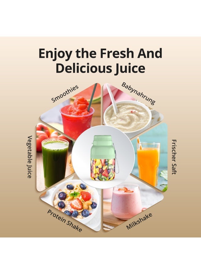 INKBIRDPLUS Powerful Portable Blender, USB Rechargeable Personal Blender for Smoothies & Protein Shakes, 1300mL BPA-Free Travel Juicer Cup with Straw, Small & Leak-Proof, Ideal for Outdoor, Gym, Car & Office Uses - Image 5