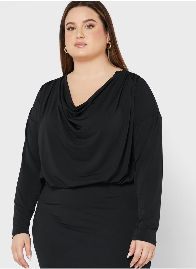 Only Carmakoma - Knitted Cut Out Back Dress - Image 1