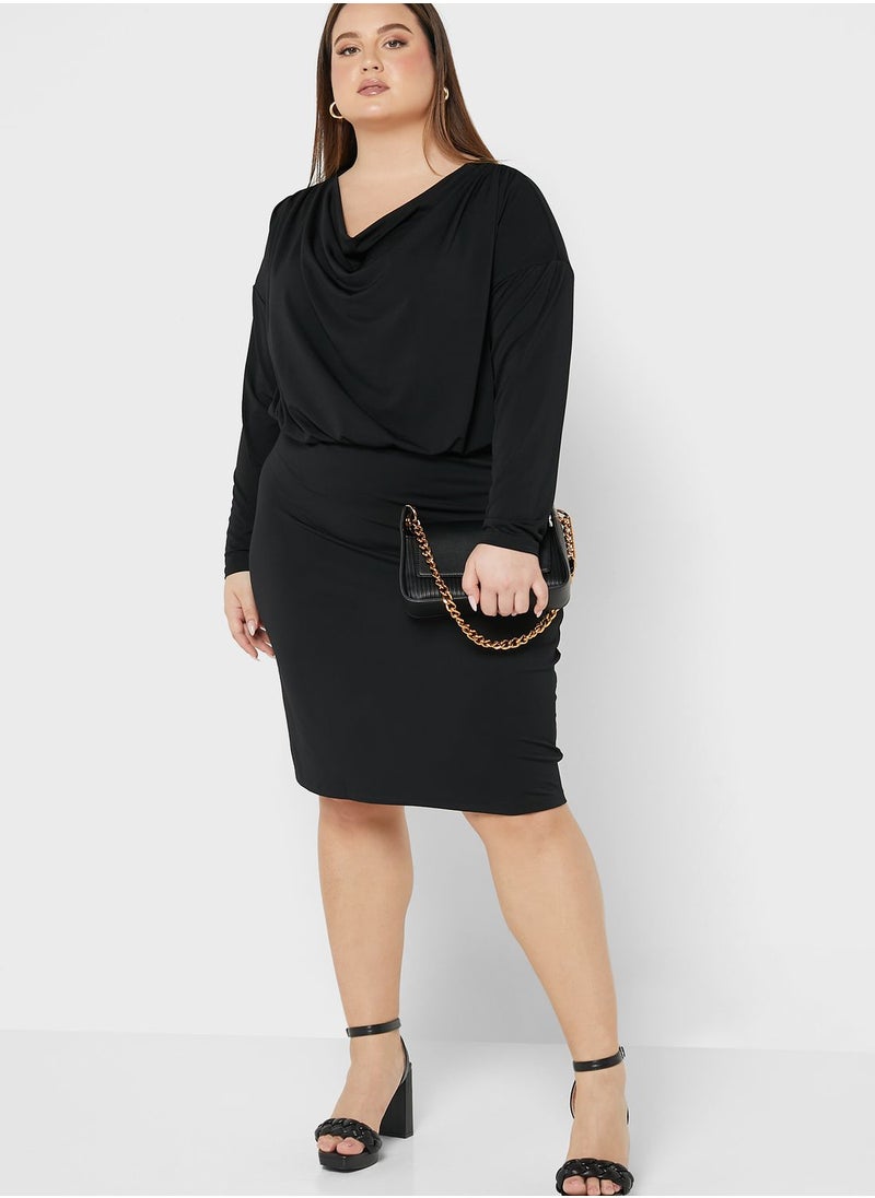 Only Carmakoma - Knitted Cut Out Back Dress - Image 1
