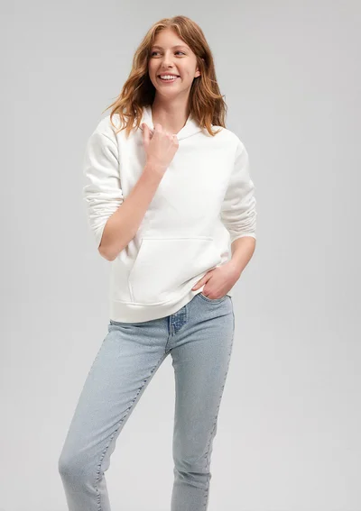 MAVI HOODED SWEATSHIRT Antique White
