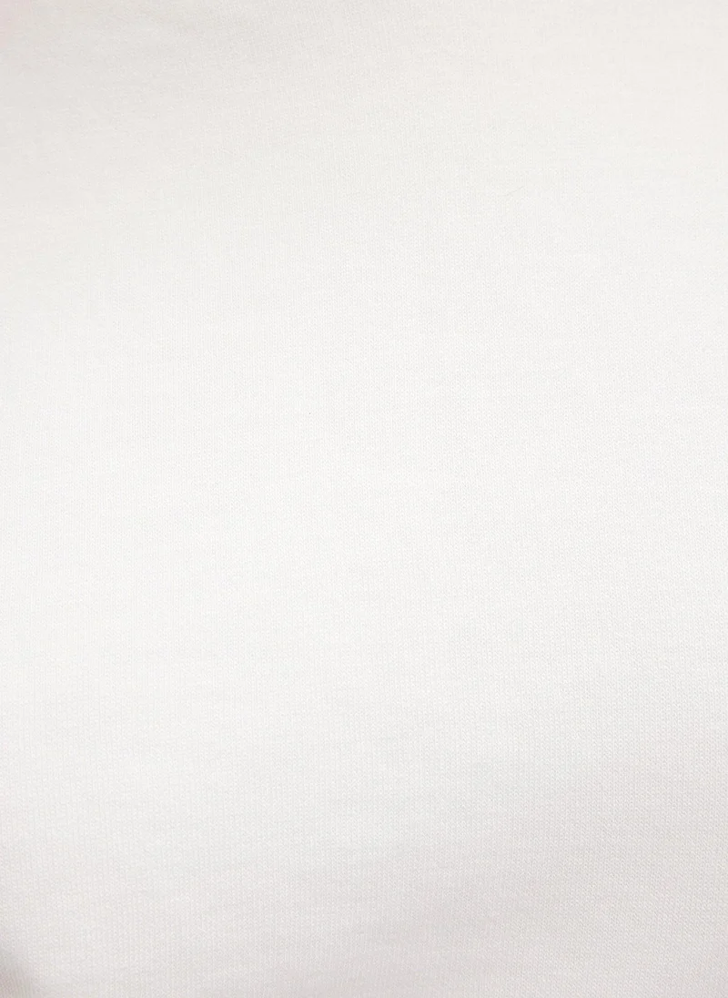 MAVI Hooded White Basic Sweatshirt