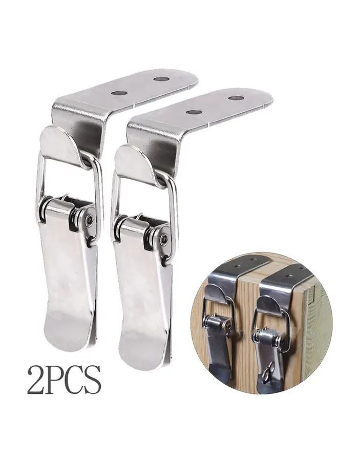 2pcs 105 Hook Iron Tool Box Wooden Bag Buckles Fixed Box Duckbill Buckles - Image 2