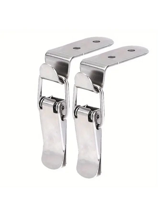 2pcs 105 Hook Iron Tool Box Wooden Bag Buckles Fixed Box Duckbill Buckles - Image 1