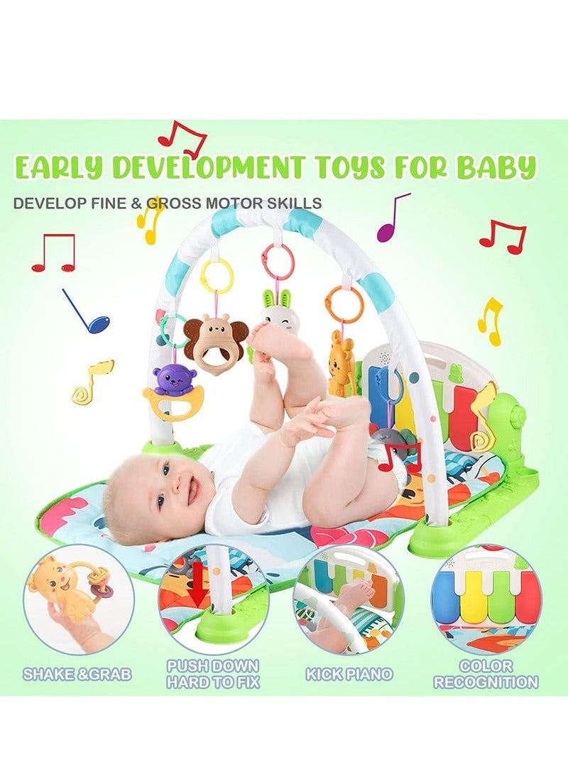 MIXDE Baby Gym Mat Piano Gym Mat Baby Play Mat With Music And Lights - Image 5