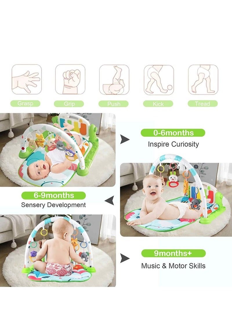 MIXDE Baby Gym Mat Piano Gym Mat Baby Play Mat With Music And Lights - Image 3